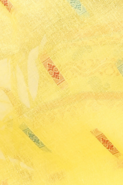 Yellow Pure Cotton Gayatri Tant Saree (944)